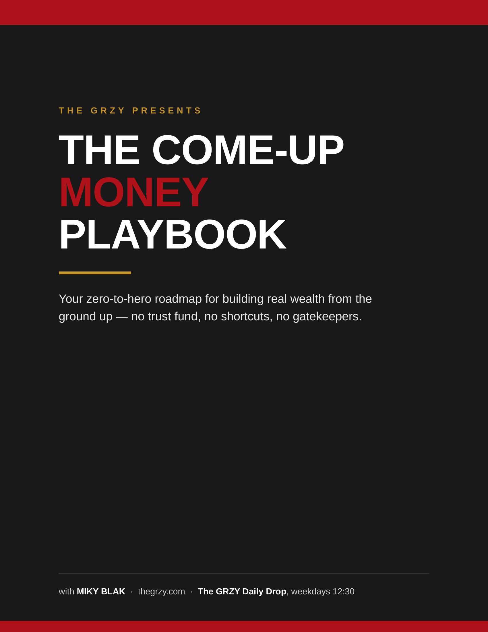The Come-Up Money Playbook cover